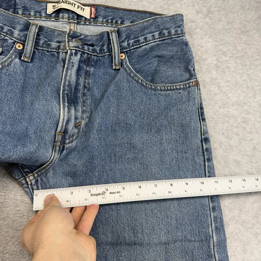Levis 505 Regular Fit Straight Leg Jeans Mens 31x30 Medium Wash Blue y2k 00s VTG